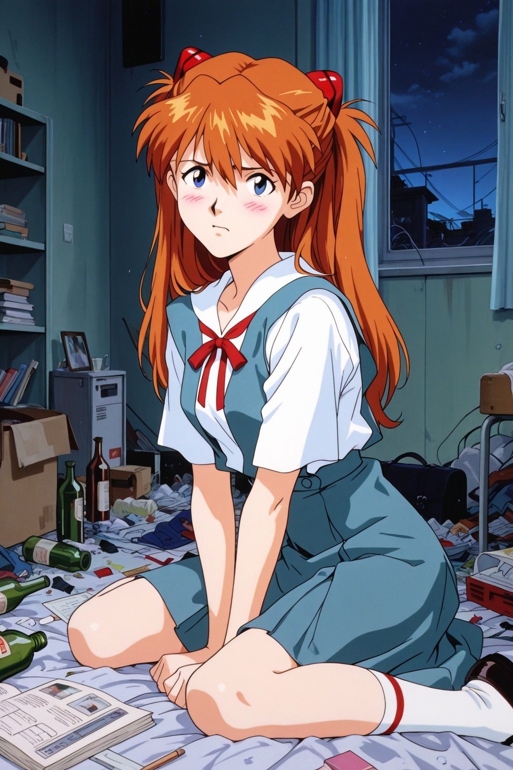 汚部屋に監禁され飢えたオヤジに何度も種付けされて  アスカ サンプル画像2