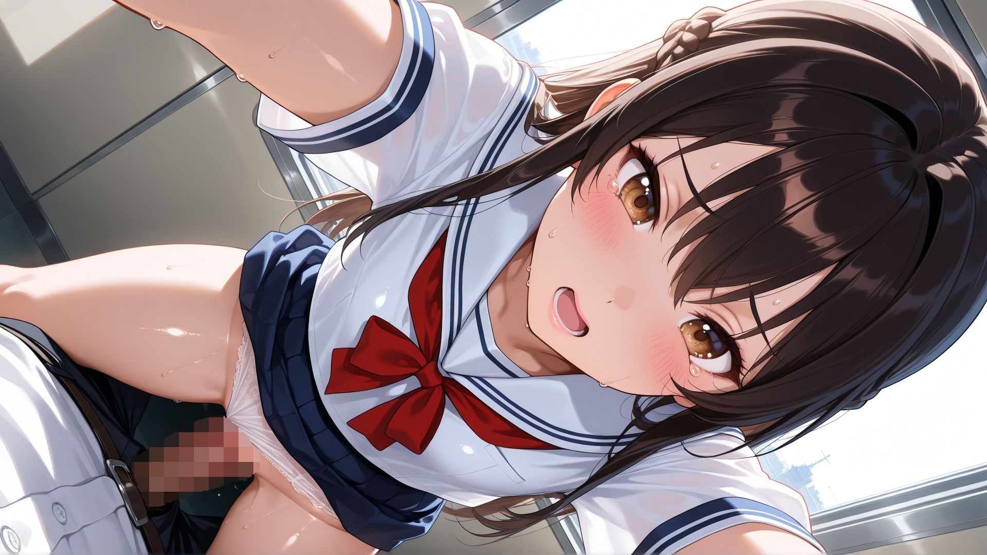 淫乱J◯痴●電車で乱れ咲き サンプル画像2