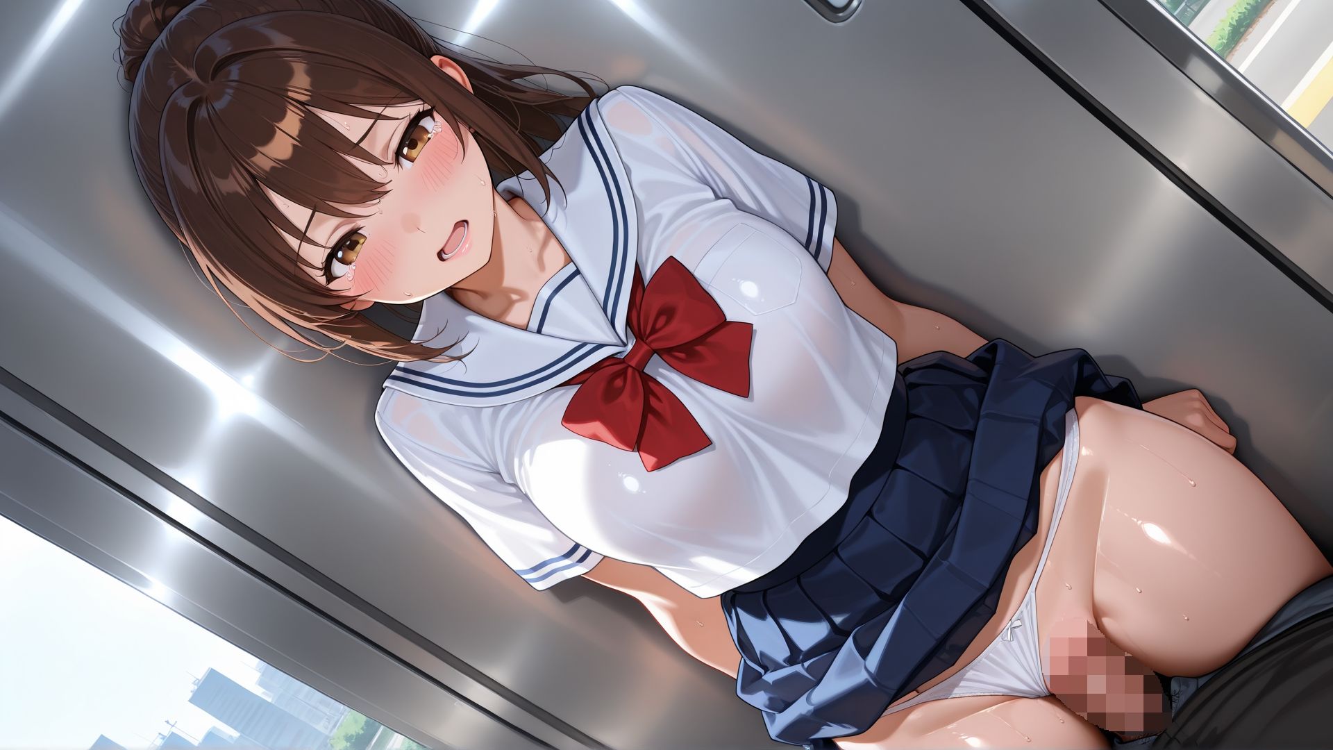 淫乱J◯痴●電車で乱れ咲き サンプル画像4