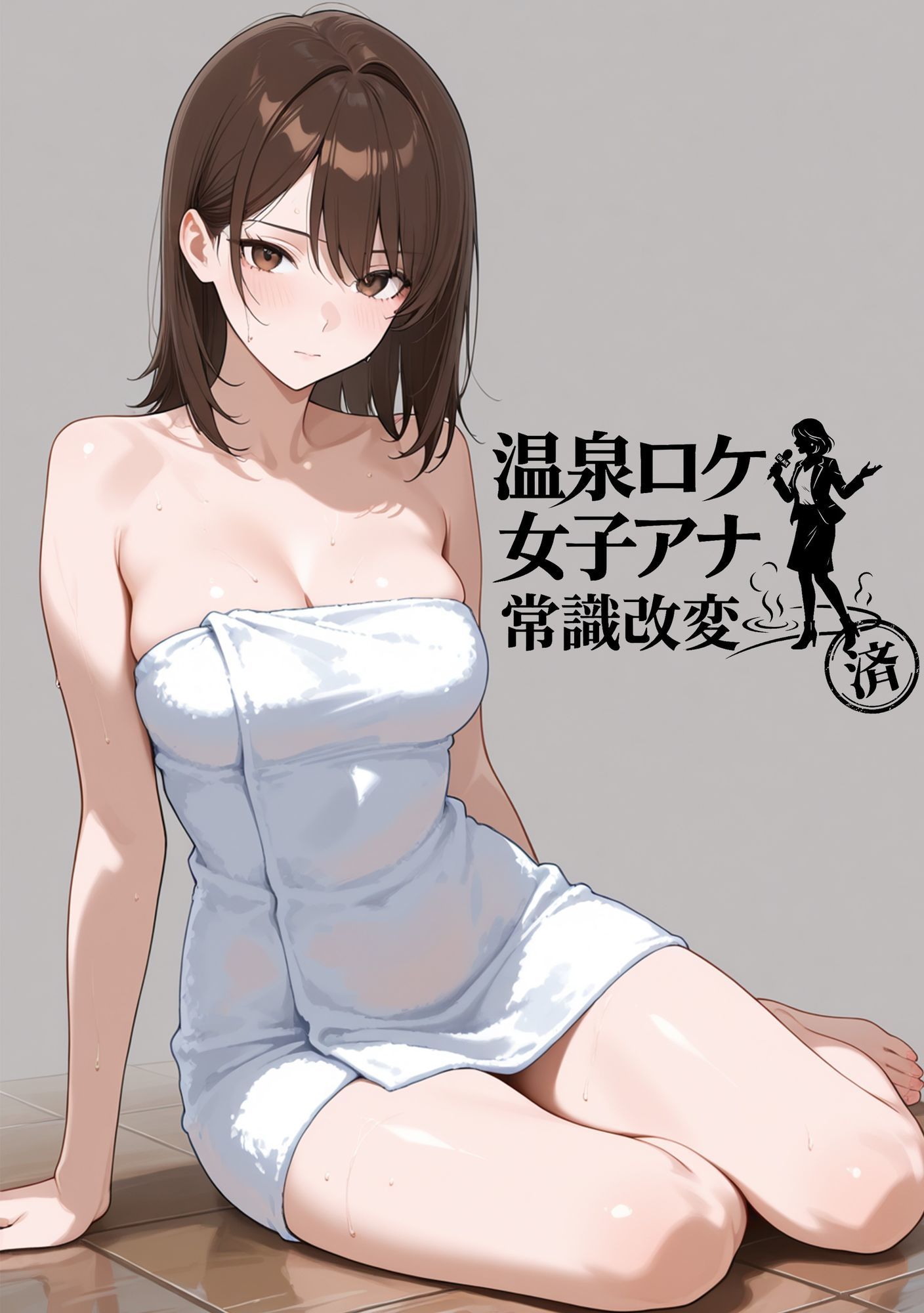 温泉ロケ、女子アナ、常識改変済。〜汗だくセックスマッサージ〜 サンプル画像1