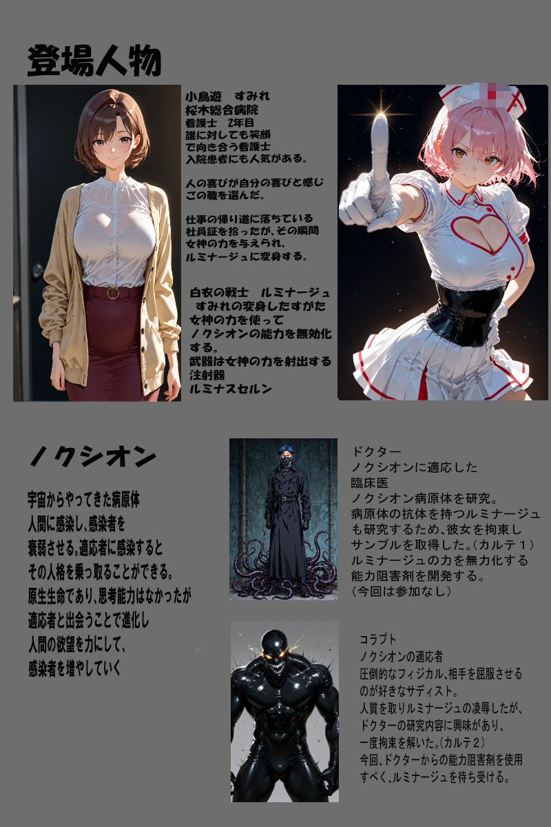 白衣の戦士ルミナージュBADEND  淫欲病棟に堕ちる純白の白衣戦士 サンプル画像2