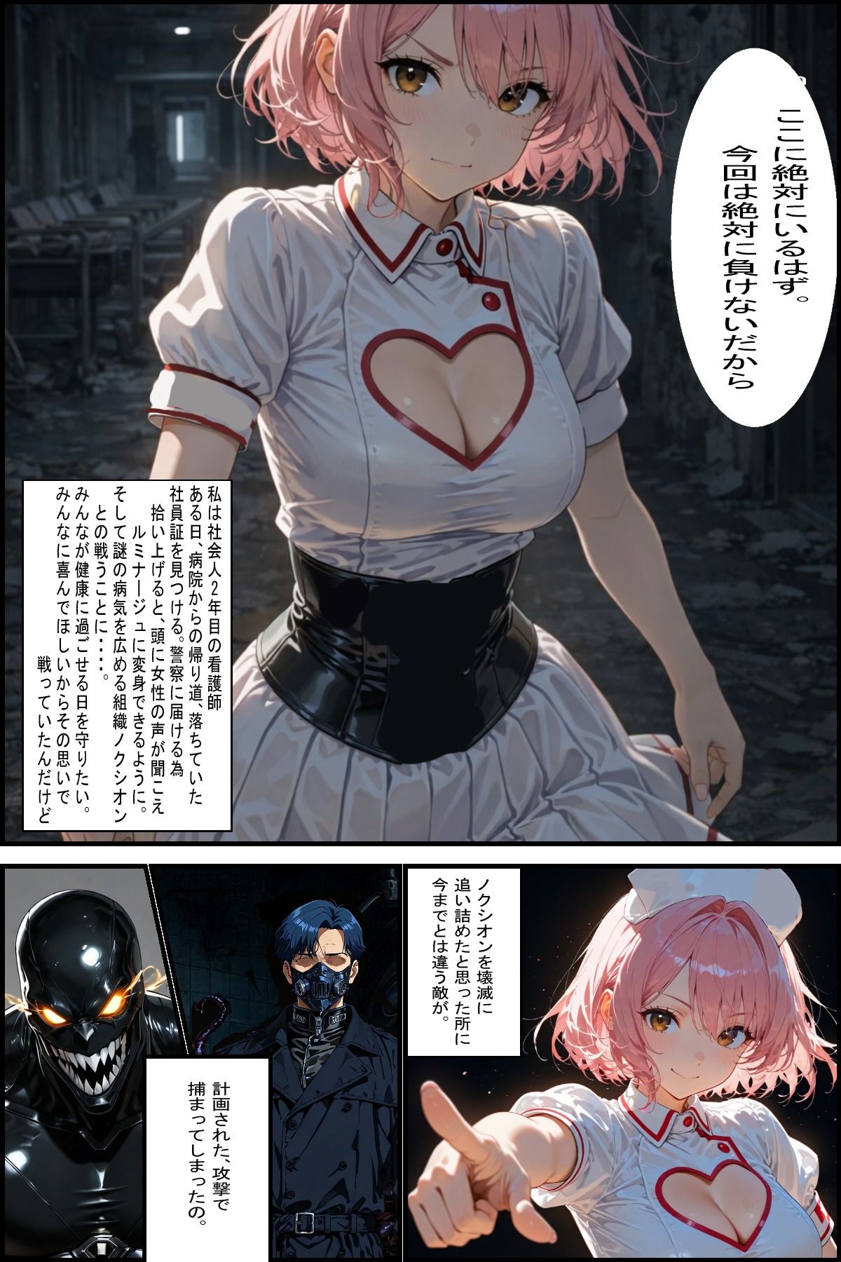 白衣の戦士ルミナージュBADEND  淫欲病棟に堕ちる純白の白衣戦士 サンプル画像3