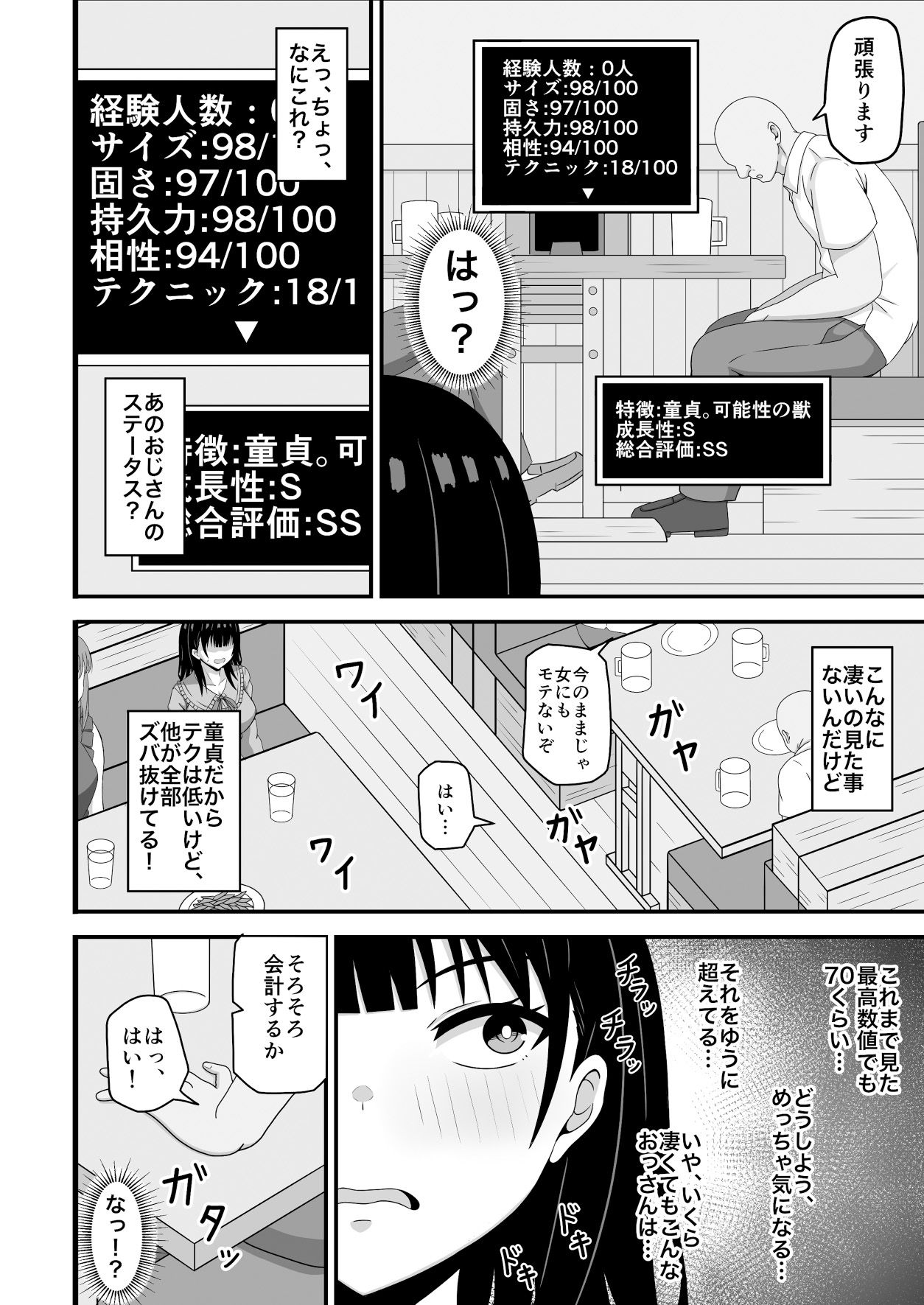 相手のステータスが見える私！童貞オジさんのハイステちんぽいただきます サンプル画像2