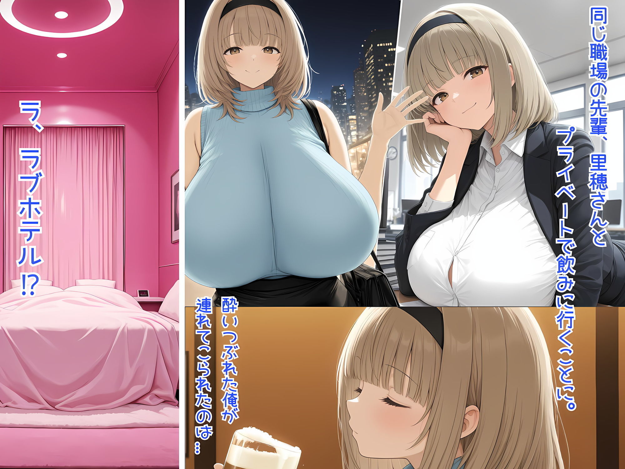 童貞の俺が爆乳先輩にお持ち帰りされる漫画。 サンプル画像1