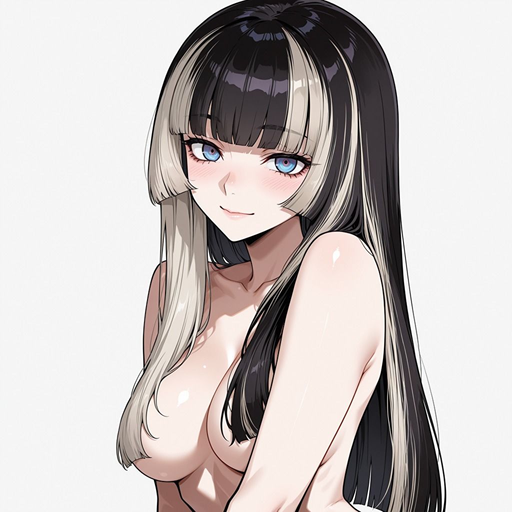 美乳派手髪ロング娘と絶頂生ハメSEX サンプル画像1