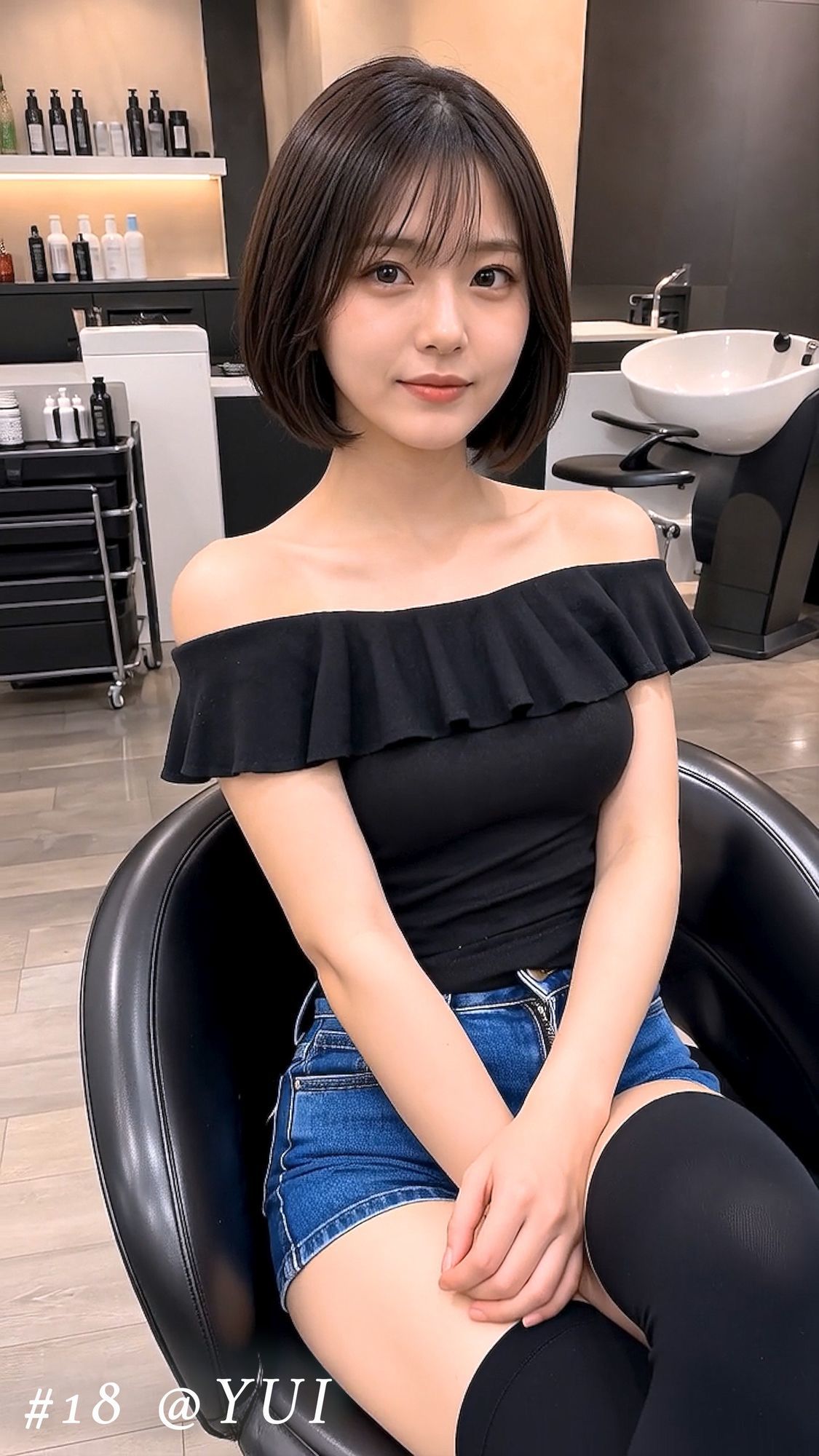 美容室に行っただけなのに4回も大量顔射された私…。おしゃれなクール系美容女子たち20人、Before＆After顔射オムニバス【4K縦動画】 サンプル画像10