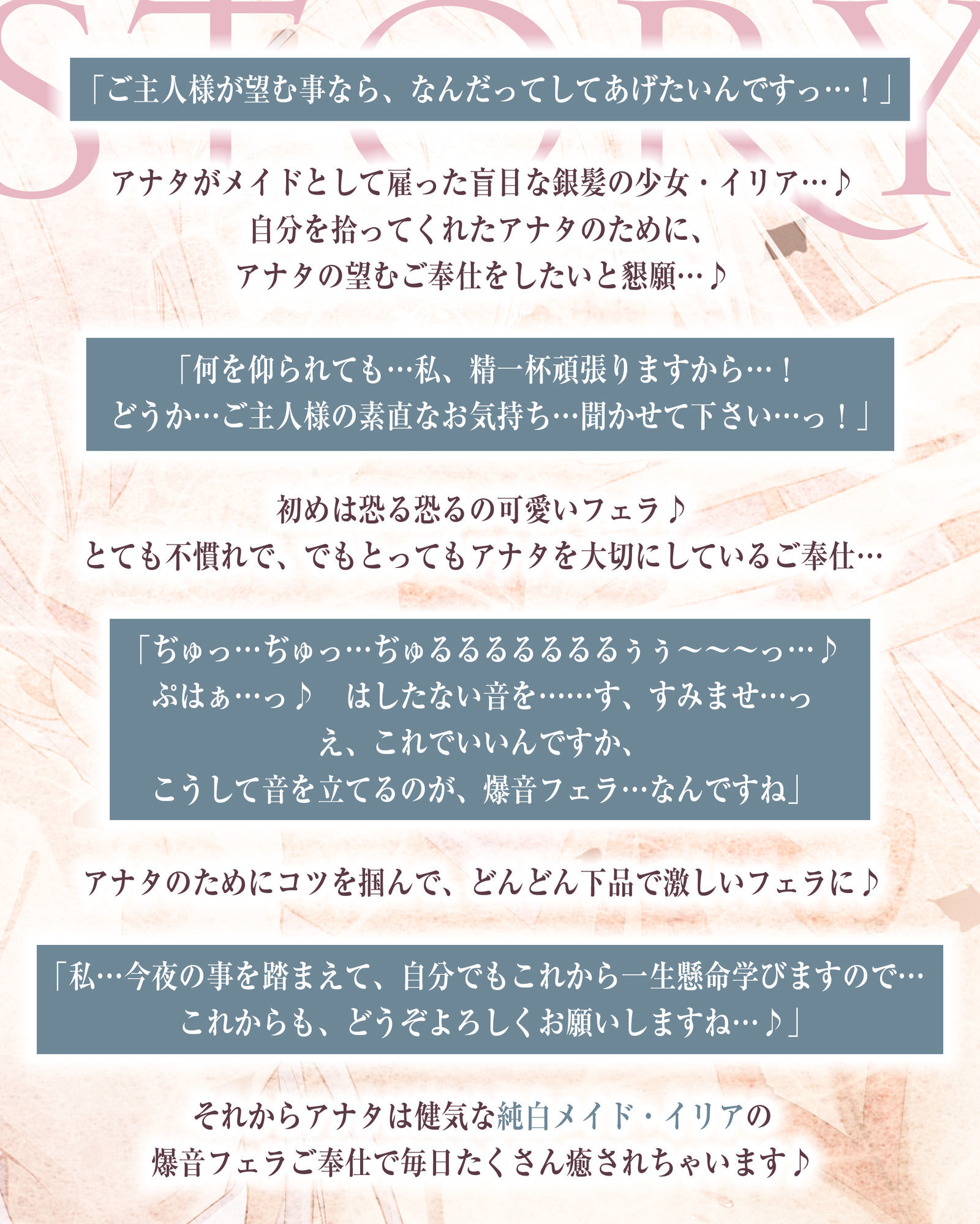★Live2D同梱★【フェラ特化】銀髪盲目メイドのお口ご奉仕  〜ご主人様のためにどんなに下品で激しいフェラでも頑張ります♪〜 サンプル画像3