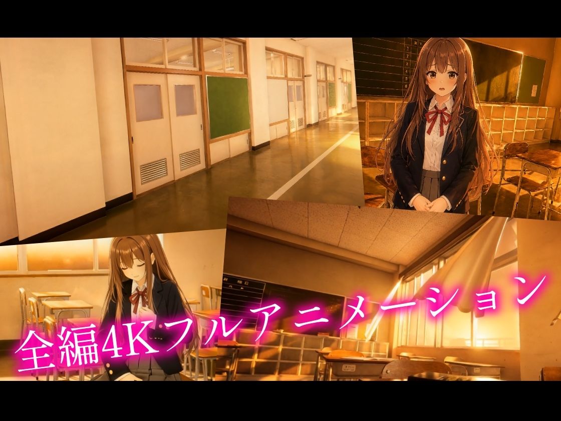 【4Kフルアニメ/フルボイス】巨乳生徒会長のオナニーを見つけ教室で中出しセックスした件【JK教室オナニーシリーズ】〜桜井しおり編〜 サンプル画像5