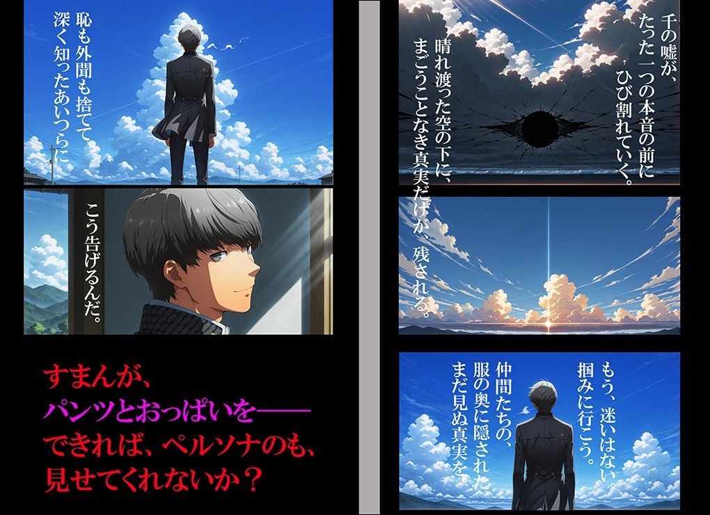 【CG500枚！】Per（はーと）ona4 嫌パン＆嫌パイ！嫌な顔でパンツとおっぱいを見せる仲間たち サンプル画像6