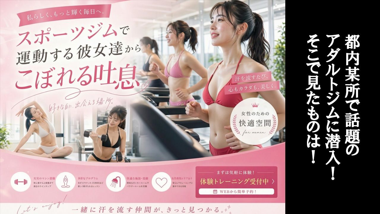 【Kokeru Girl】都内で噂のエロいジムに突撃！美女達からもれる吐息とエロハプニング！ サンプル画像1