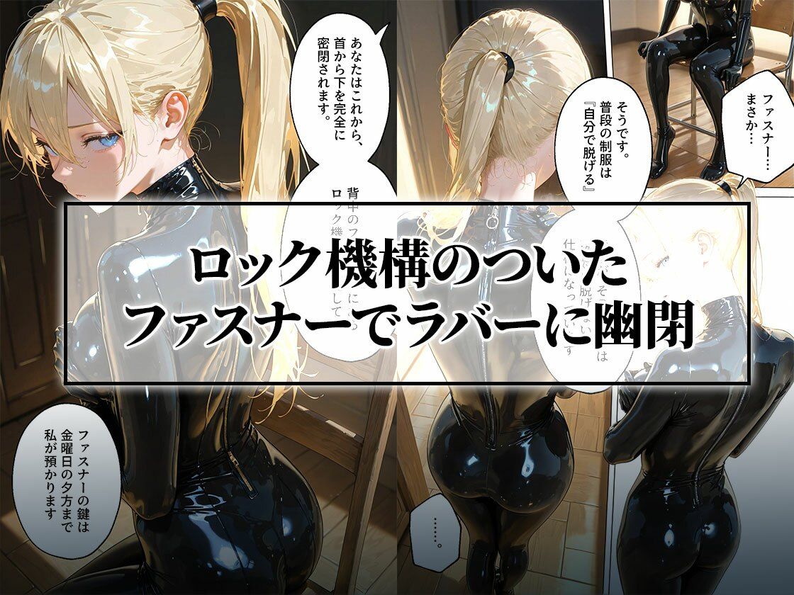 【わからせ週間】月曜日のラバースーツ密閉＆絶頂編｜護謨学院 サンプル画像2