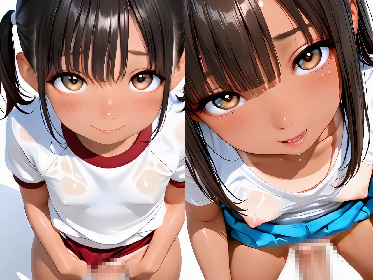 【アニメ】うさみみ日焼け娘と立ったままHしたい！〜対面立位〜【60fps】 サンプル画像2
