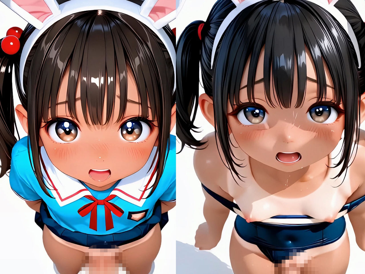 【アニメ】うさみみ日焼け娘と立ったままHしたい！〜対面立位〜【60fps】 サンプル画像5