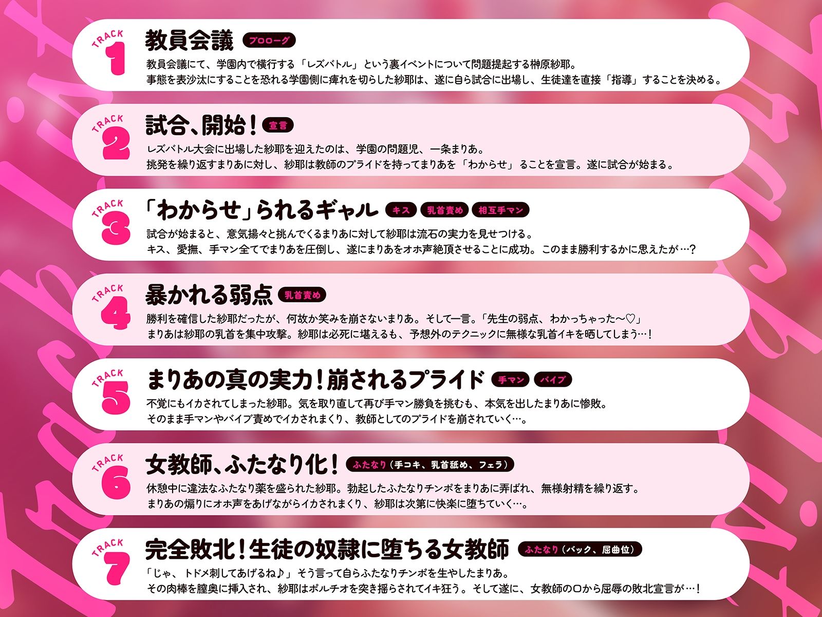 【女学園・レズバトル】女教師vs不良ギャル〜厳格な女教師の暴かれる弱点、崩されるプライド〜【KU100】 サンプル画像5