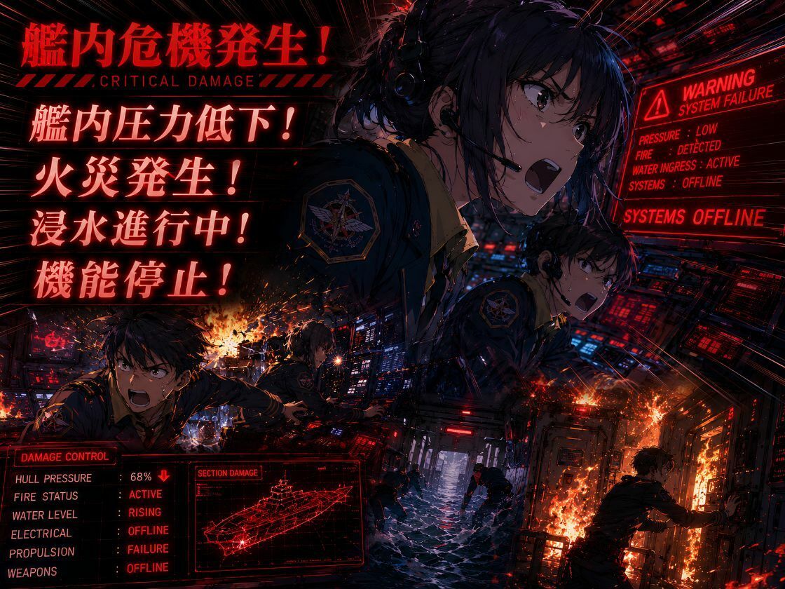 【敗北】捕らわれた艦長テスタ点‥…仲間を守るための沈黙 サンプル画像2