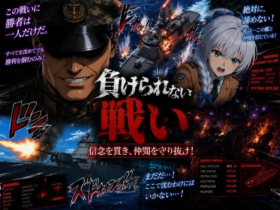 【敗北】捕らわれた艦長テスタ点‥…仲間を守るための沈黙 サンプル画像3