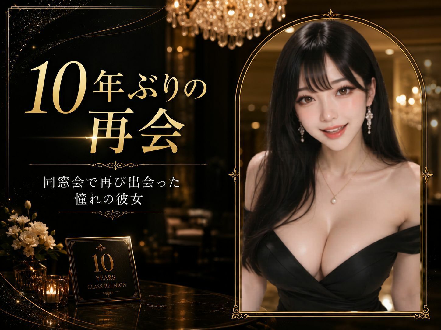 【音声付きOP】セレブ人妻、同窓会で不倫。10年ぶりに再会した憧れの彼女は、夫には言えないほど欲求不満だった サンプル画像1
