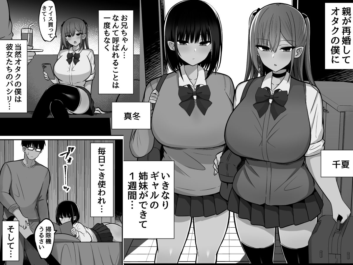 いきなりギャル姉妹〜親の再婚でデキたギャル姉妹にチンポ貸す話 サンプル画像1