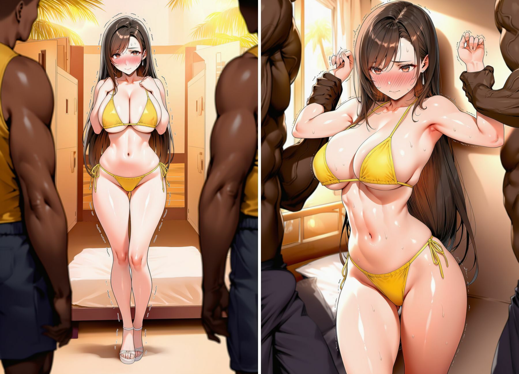 かくとう娘の陥落記〜水着編 潜入中に〇姦され堕ちた話〜 サンプル画像6
