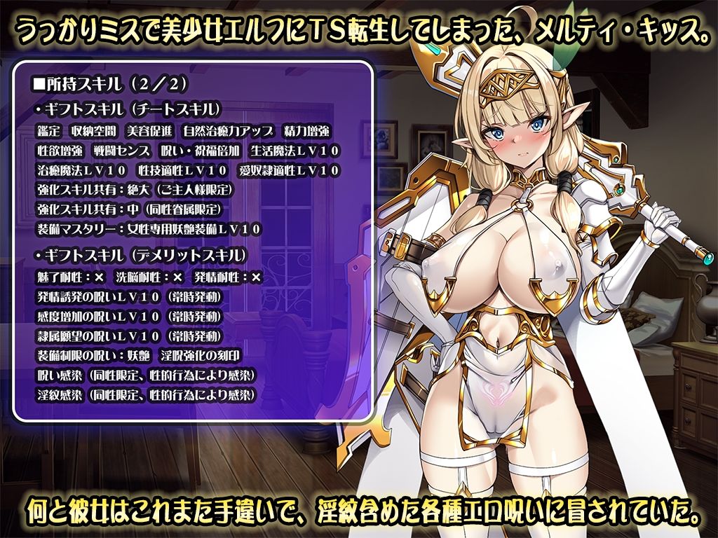 ドスケベエルフTS転生〜間違って美少女ドスケベエルフにTS転生した私の淫紋感染パンデミックハーレム計画〜 サンプル画像1