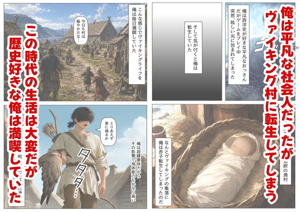 ヴァイキングに転生したら、エロすぎた話 サンプル画像1