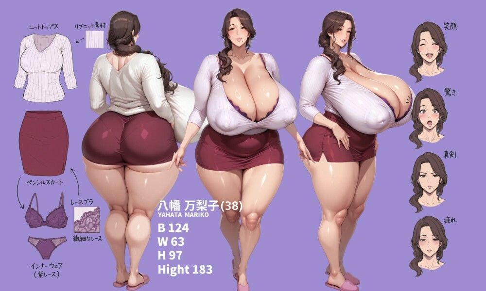 八幡万梨子（38）妄想暴走CG集 サンプル画像1