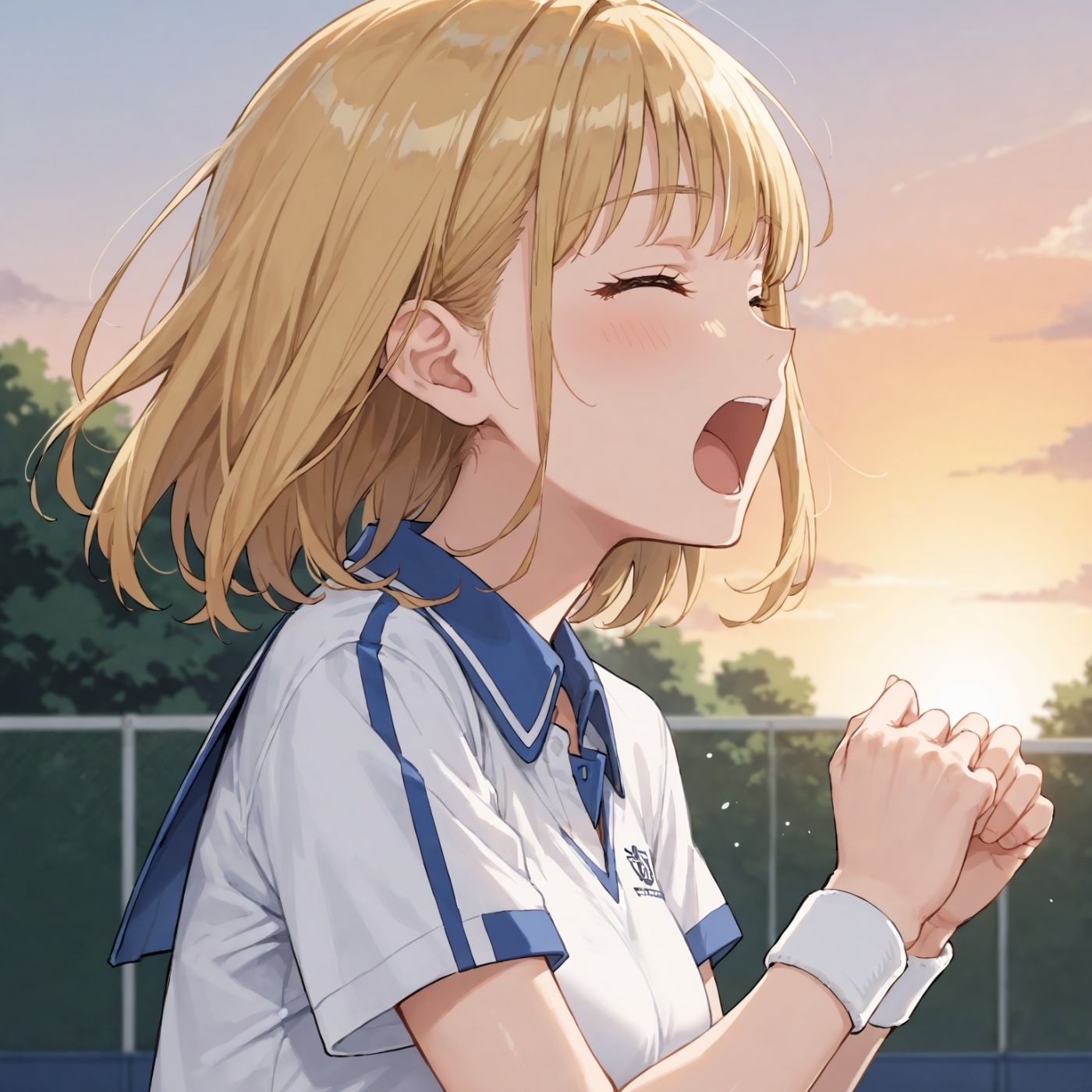 学園性活！ユニフォームに滲む汗 テニス部の本気がエロい2【汗かく美少女の厳選CG411枚収録】スマホ向け サンプル画像4