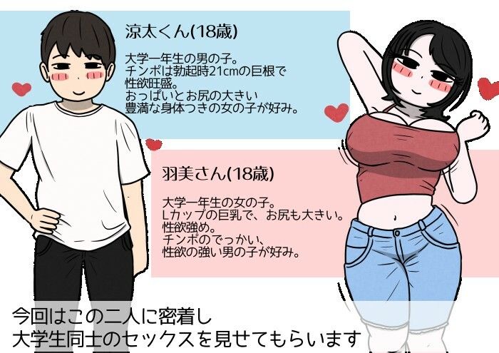 学生カップルのセックスと妊娠 – 気持ちよすぎて赤ちゃんができちゃった涼太くん（18歳）と羽美さん（18歳） サンプル画像1