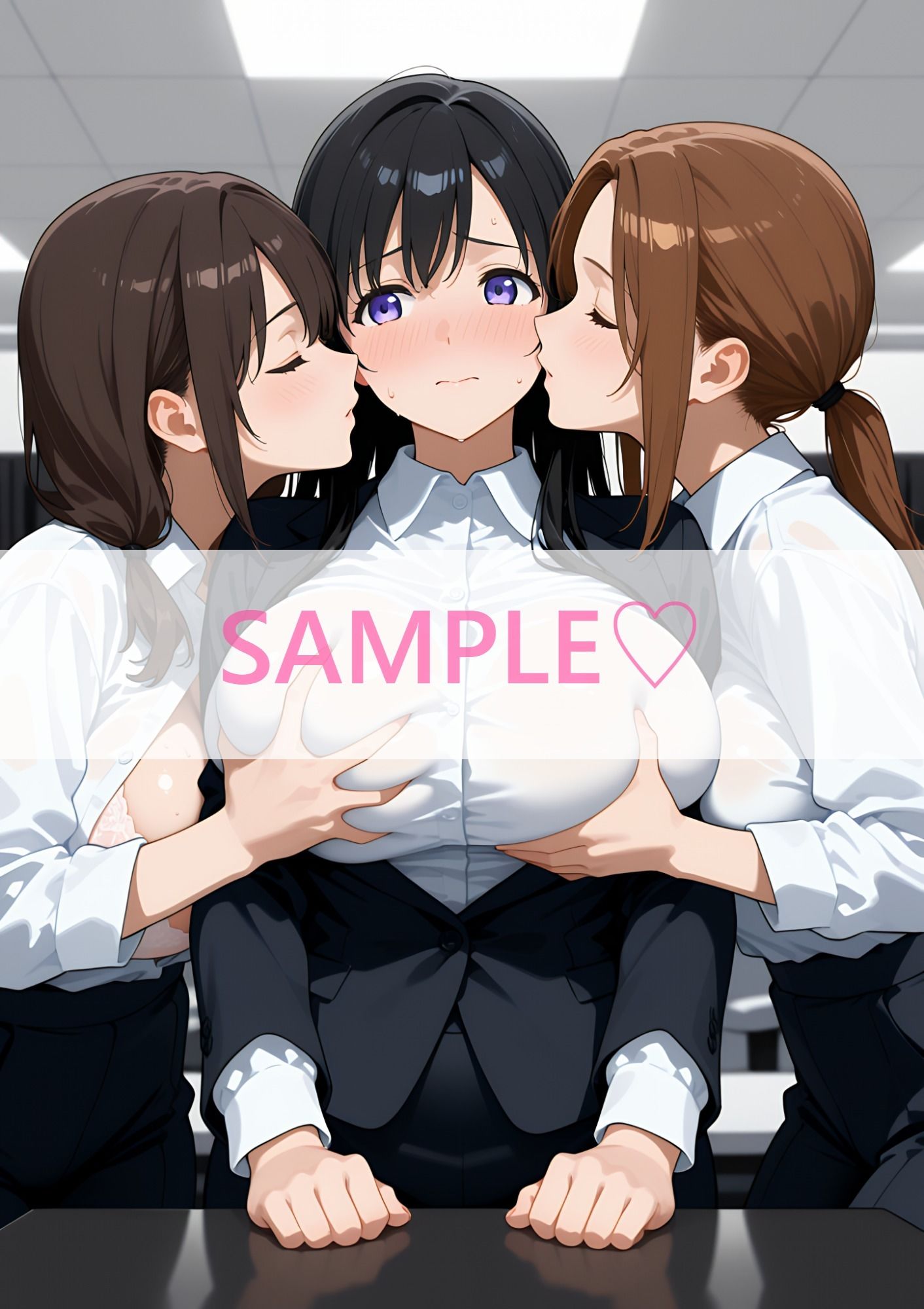 巨乳ハーレム！就活生のおっぱい採用試験 〜会社説明会で一番エッチな娘が内定もらうまで〜 サンプル画像4