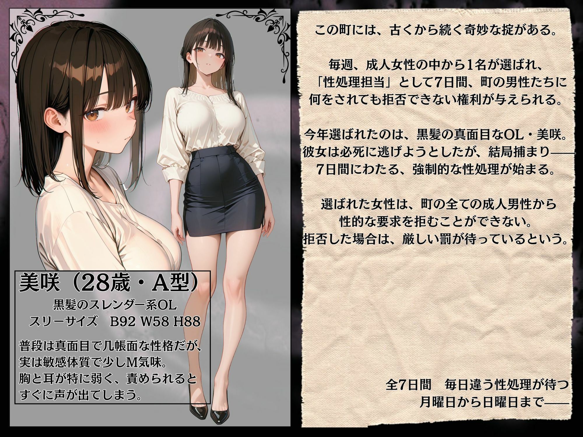 強●性処理週間 -黒髪OL 美咲の場合- サンプル画像1