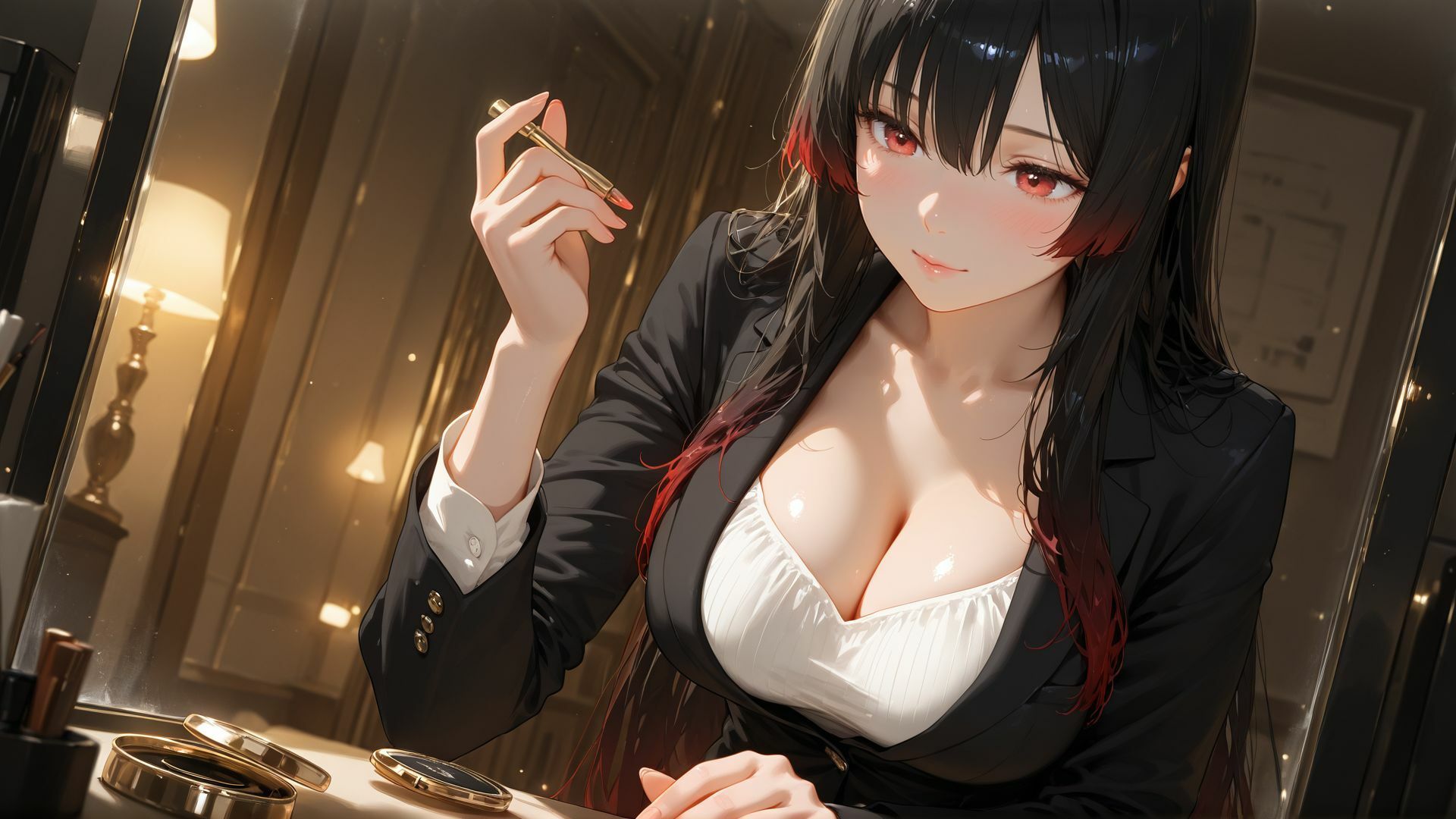 清楚な新人と夜のオフィスで中出し濃密SEXPart1 サンプル画像6