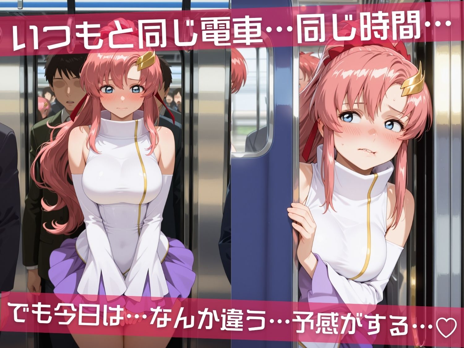 満員電車痴●地獄 ガ●ダムSEED〜 電車編 〜 サンプル画像1