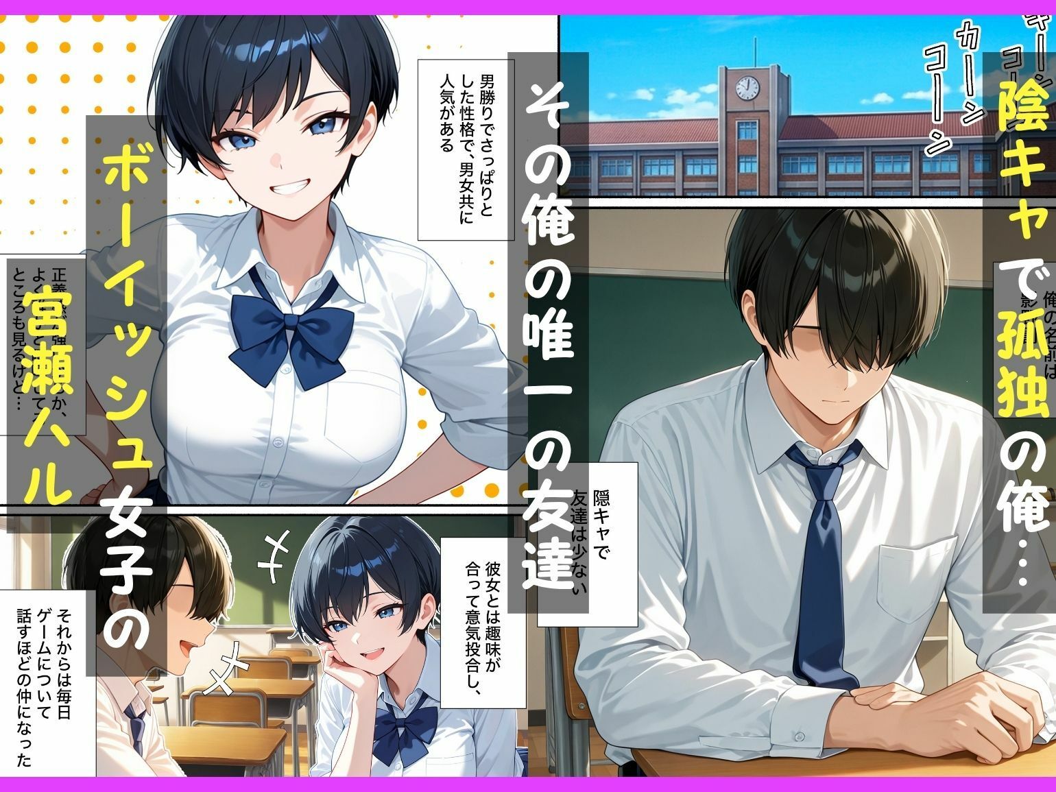 無自覚なボーイッシュ同級生が誘惑してくるから告白してイチャラブエッチした話 サンプル画像1