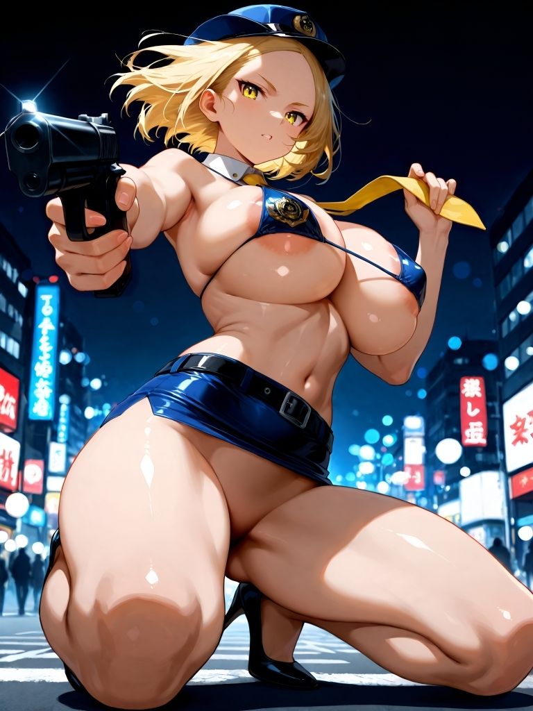 爆乳ノーパンポリス真夜中の追走劇！！ サンプル画像2