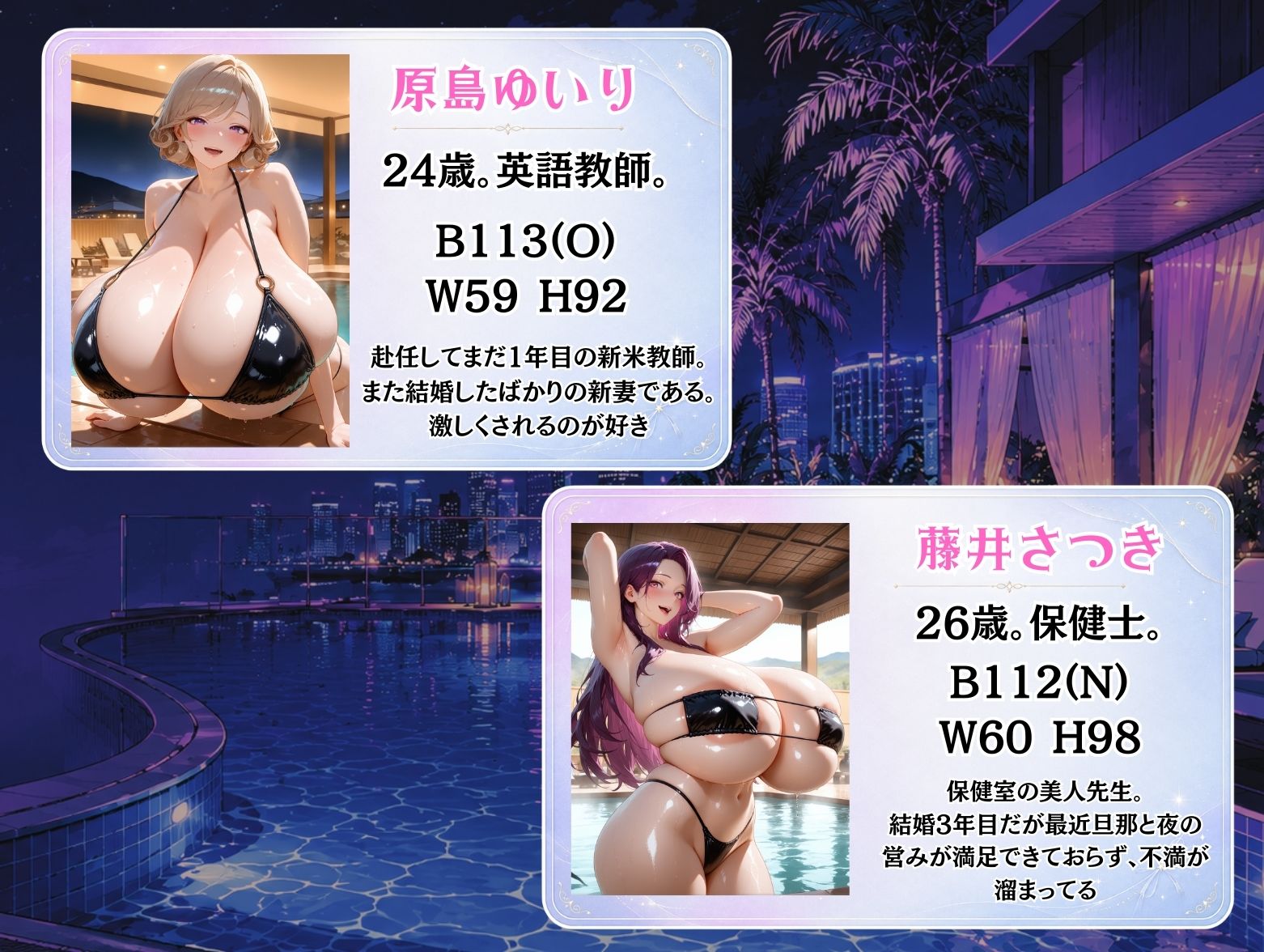 爆乳教師たちの淫らなリゾート休暇 サンプル画像4
