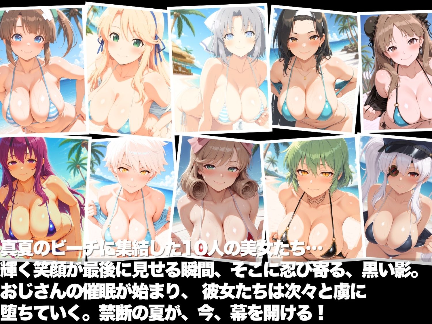 真夏の海辺で堕ちて 〜おじさんの虜になって妊娠するまで〜 閃乱カ●ラ編 サンプル画像1