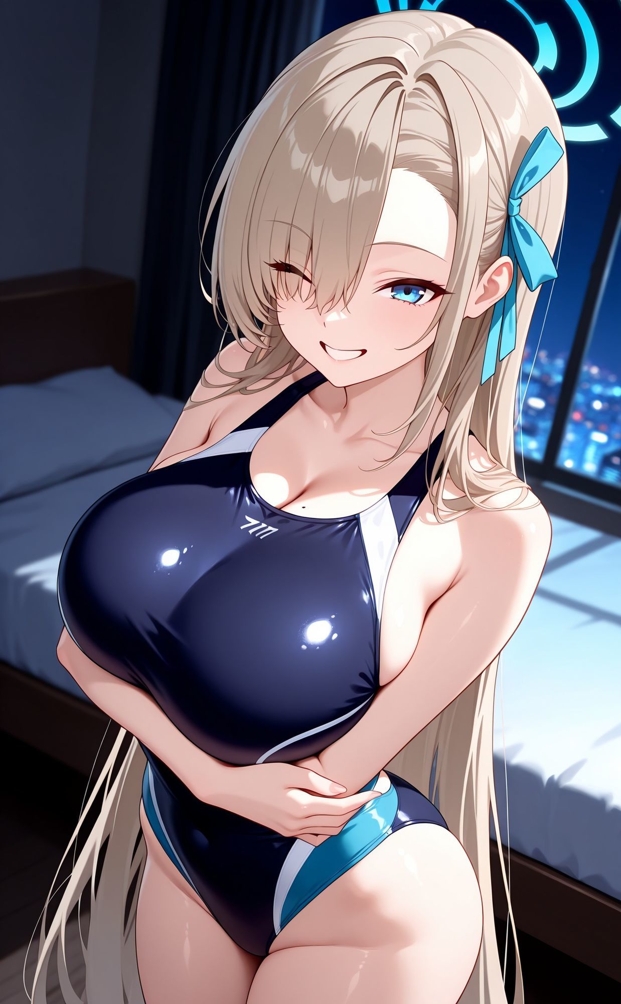 競泳水着部 ア◯ナ編 サンプル画像1