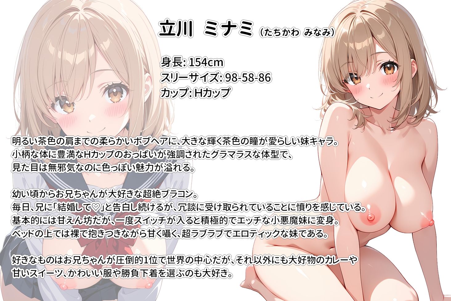 間違って媚薬を飲んで発情しちゃった爆乳妹が大好きな兄に中出しおねだりしてきた！ サンプル画像10