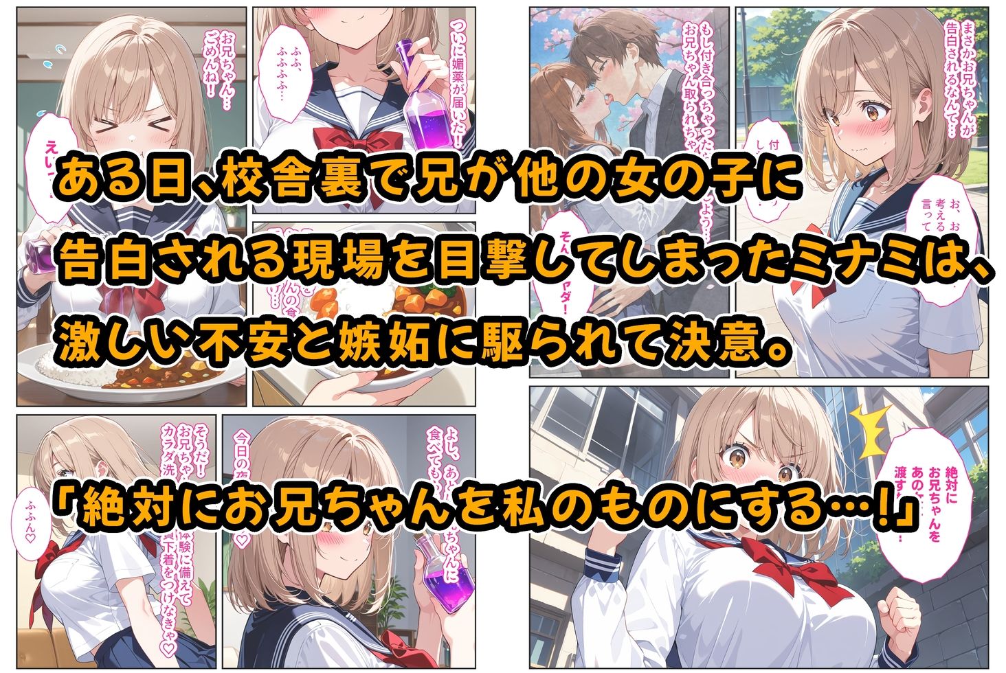 間違って媚薬を飲んで発情しちゃった爆乳妹が大好きな兄に中出しおねだりしてきた！ サンプル画像3