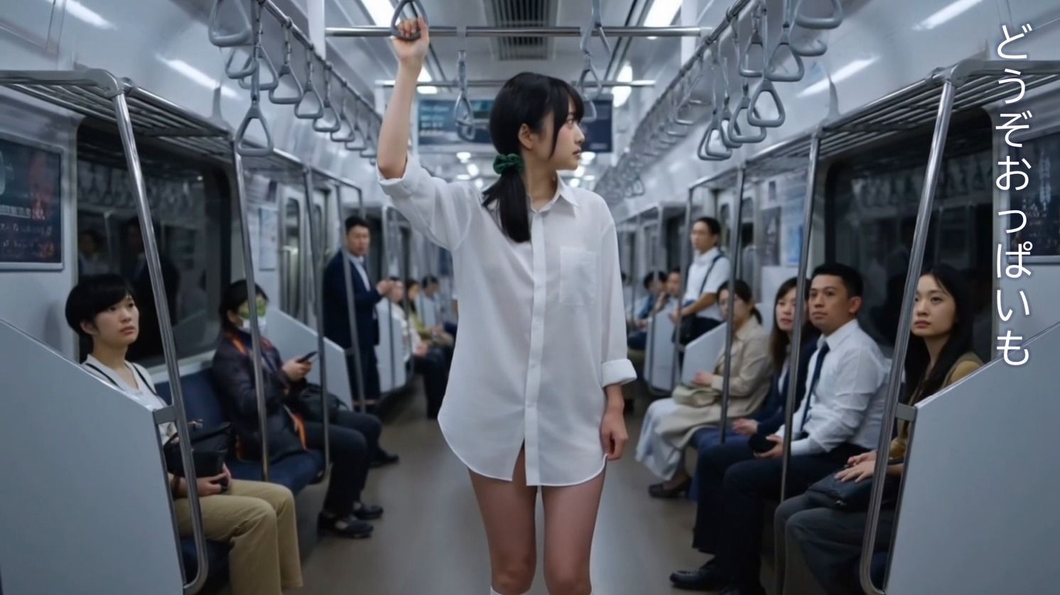 露出女子〇生の冒険「修学旅行編3」電車帰宅 サンプル画像2