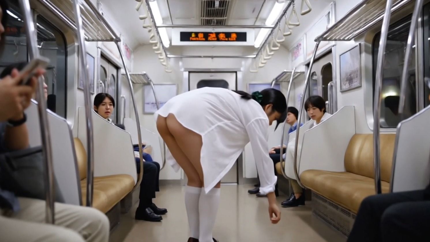 露出女子〇生の冒険「修学旅行編3」電車帰宅 サンプル画像4