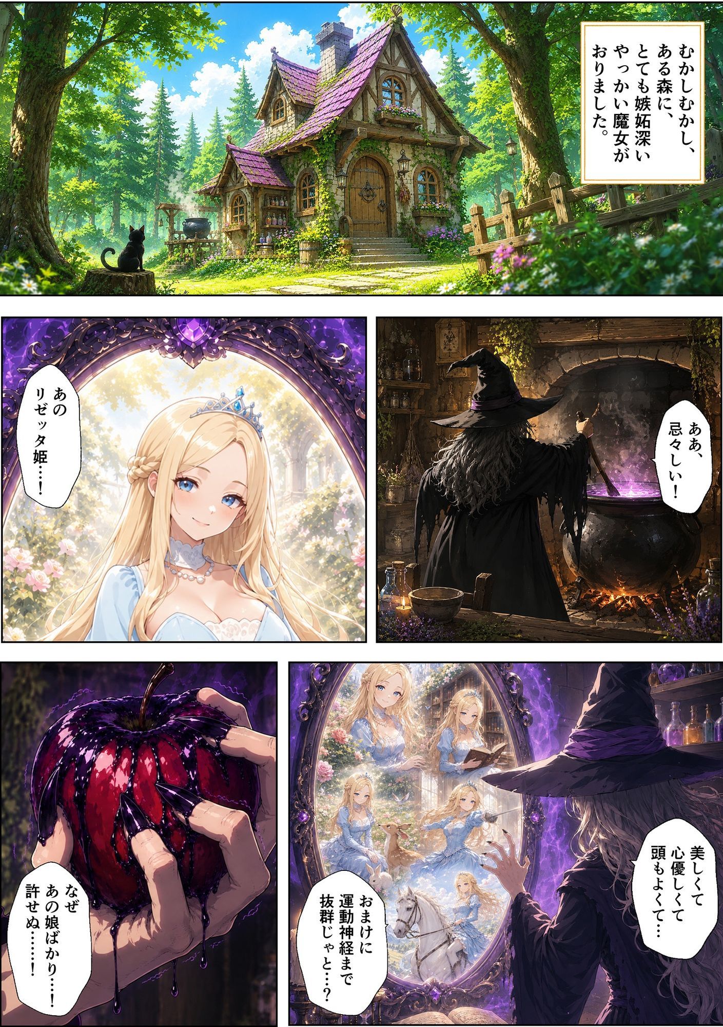 魔女の呪いで眠ってしまったお姫さまにハゲデブおじさんが種付け中出し！ サンプル画像1