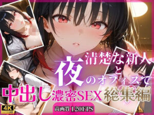 清楚な新人と夜のオフィスで中出し濃密SEX【総集編】