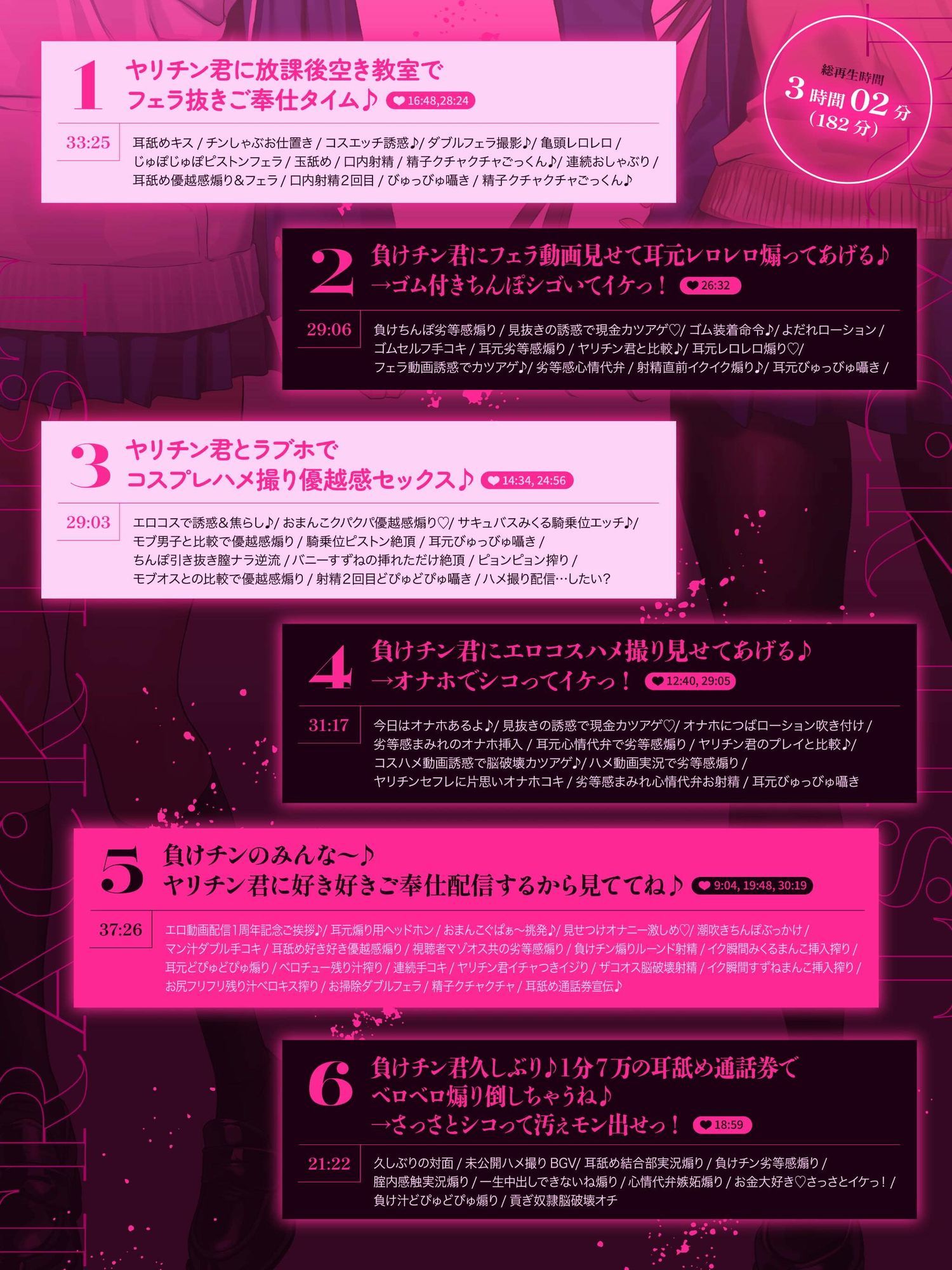 【3時間！超露悪的/脳破壊系ASMR】ヤリチン君と負けチン君。セックス格差を教えてあげる♪【優越感＆劣等感/心情代弁】 サンプル画像9