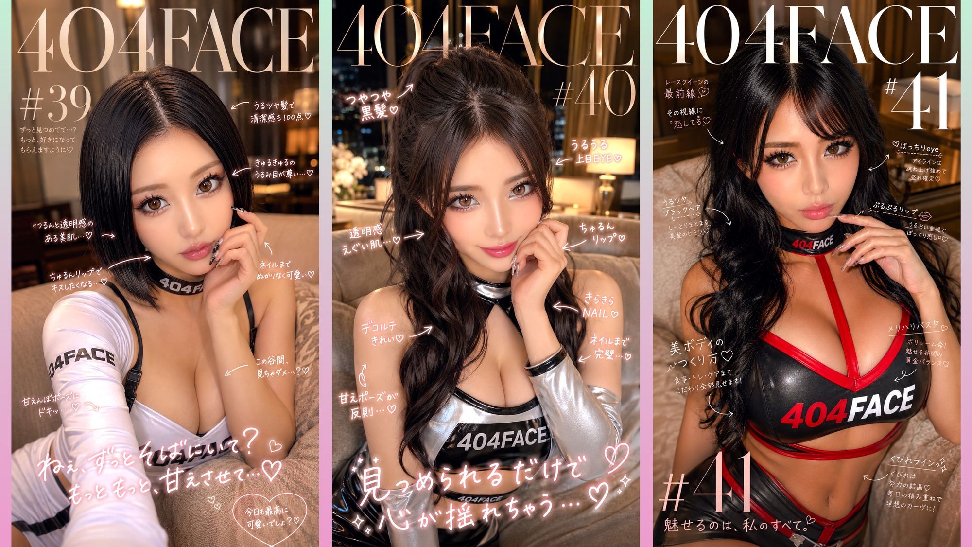 【404FACE】GARQUEEN ド派手メイクの最強レースクイーンギャルに大量顔射！☆48人☆【4K超高画質動画】Facial Compilation サンプル画像7