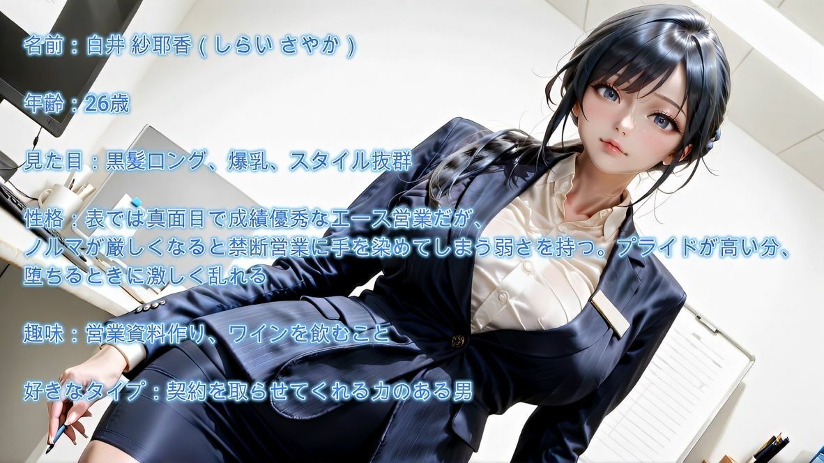 【4K】爆乳の保険営業OL。ノルマの為に禁断の枕営業で闇堕ち サンプル画像1