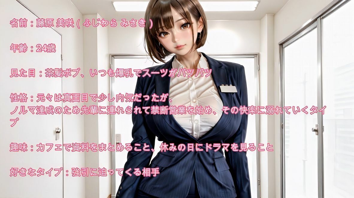 【4K】爆乳の保険営業OL。ノルマの為に禁断の枕営業で闇堕ち サンプル画像5