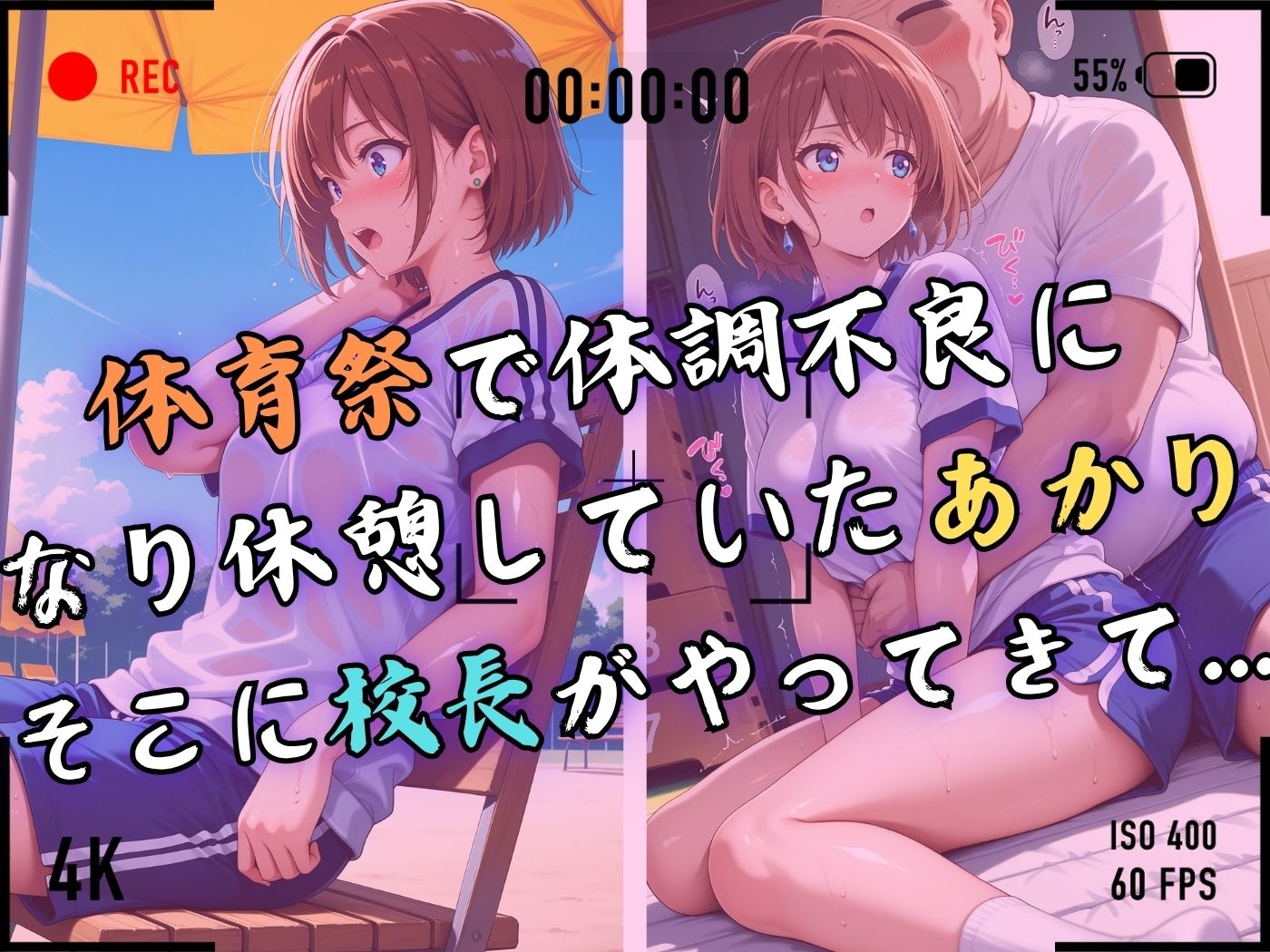【4Kイラスト】1万3000人の生徒を抱いた校長による森あかりへの性指導（体育祭編） サンプル画像4