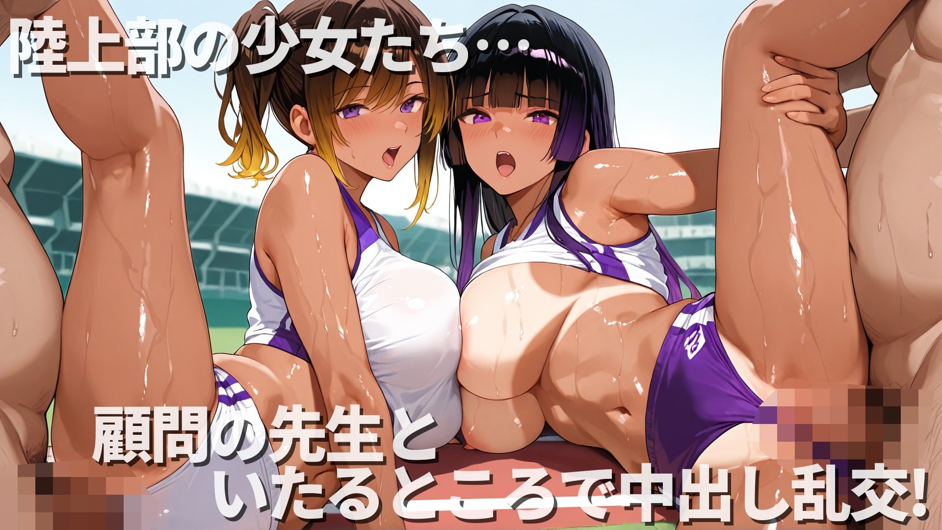 【4K神画質】日焼け陸上部JKに汗だく乱交SEX203人！！ サンプル画像3