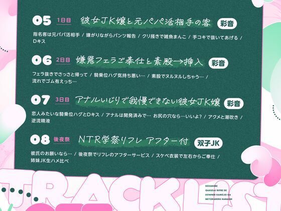 【NTR×逆NTR】どスケベ学祭リフレでダウナー彼女が寝取られた話【双子JK×逆寝取られ密着囁き生ハメ×寝取られクリ搔き雑魚まんこ】 サンプル画像8